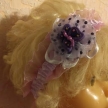 Повязка "Бабочка на горохе" детская ажурная фиолетовая