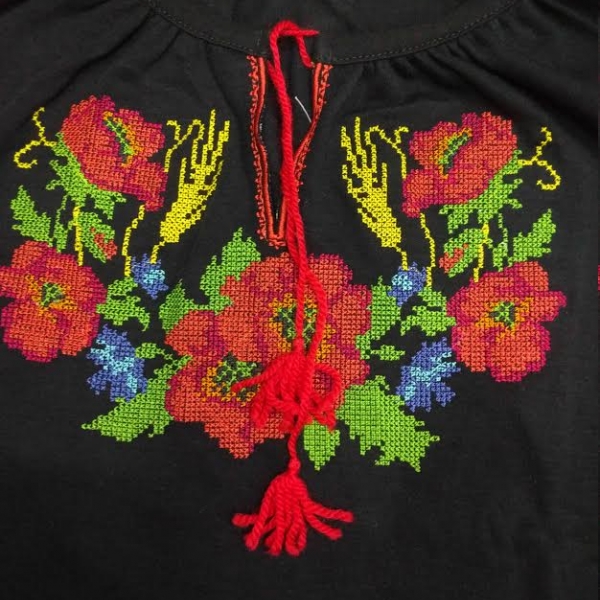 Купить чёрную женскую вышиванку недорого в Кременчуге 